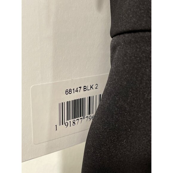 Mac Duggal 68147 Black Feather One Shoulder Midi Dress Cocktail Size 2 NEW - Picture 8 of 10